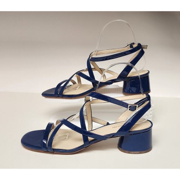 Enzo Angiolini White Patent Leather Open Toe Slip On Sandal Women's Size 8.5 M - Picture 4 of 8